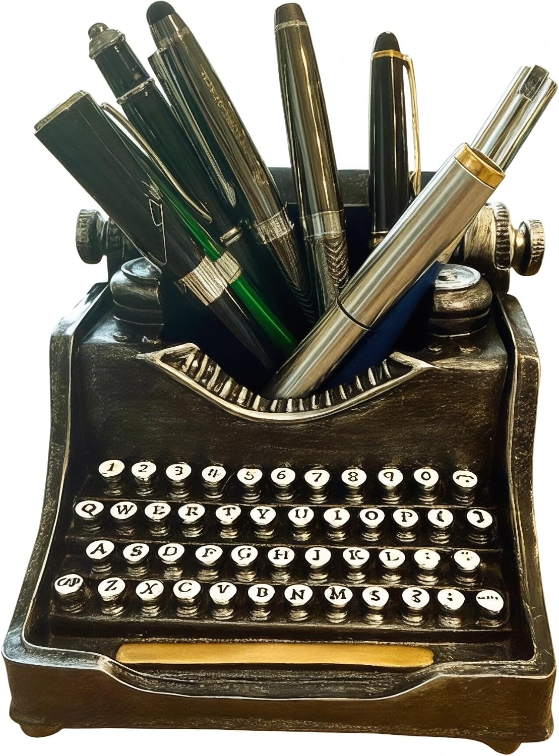 Vintage Typewriter Pencil Holder — 4.5" Retro Pen Organizer — authentic vintage gift collectible